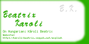 beatrix karoli business card
